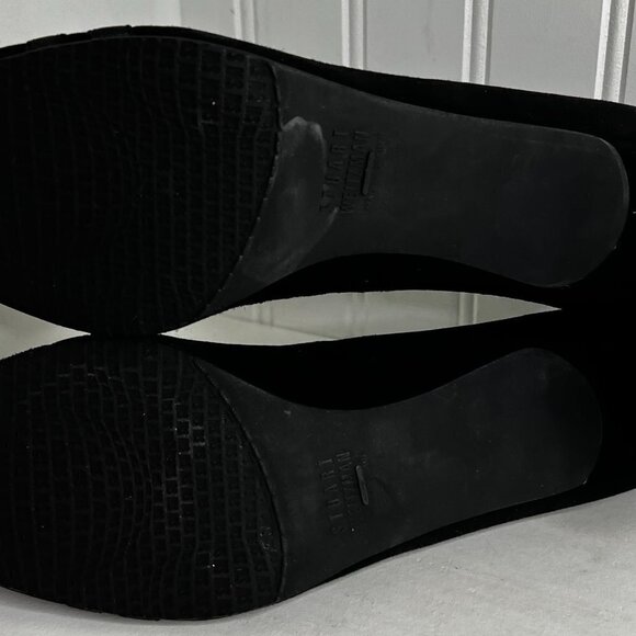 Stuart Weitzman Black Pointed Toe Suede Kitten Heel  Pumps Size 9.5 - Picture 6 of 8